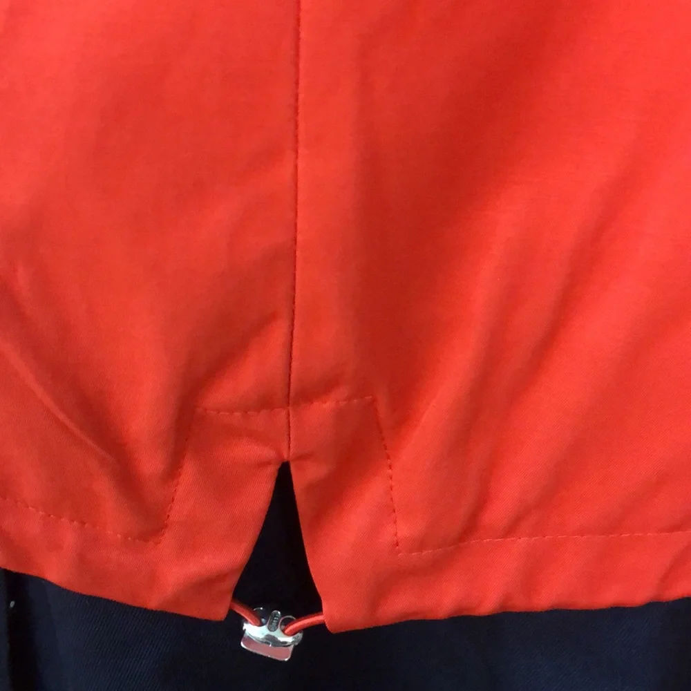 *Lauren -Ralph Lauren red hooded jacket with scarf print lining- pockets - Picture 10 of 13